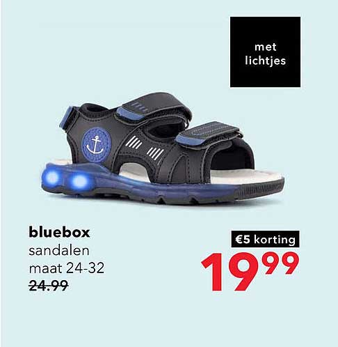 bluebox sandalen maat 24-32 met lichtjes €5 korting