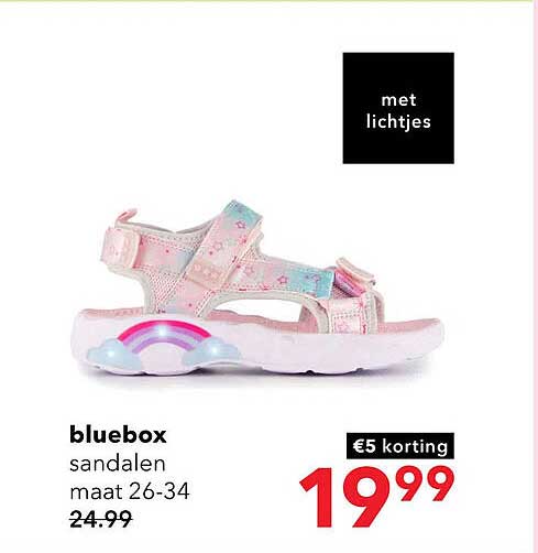 bluebox sandalen maat 26-34 met lichtjes