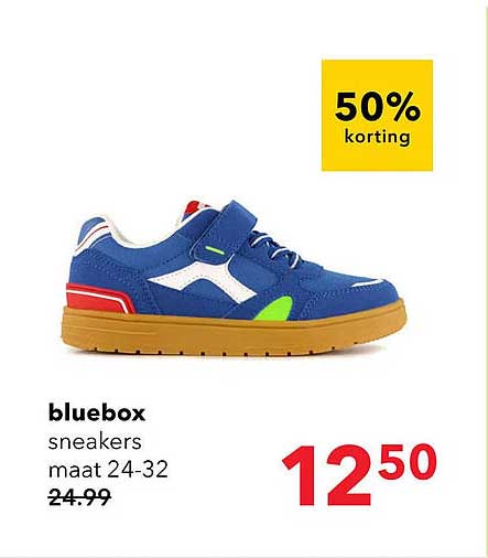 bluebox sneakers maat 24-32 50% korting