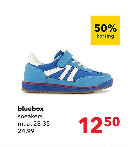 bluebox sneakers maat 28-35 50% korting