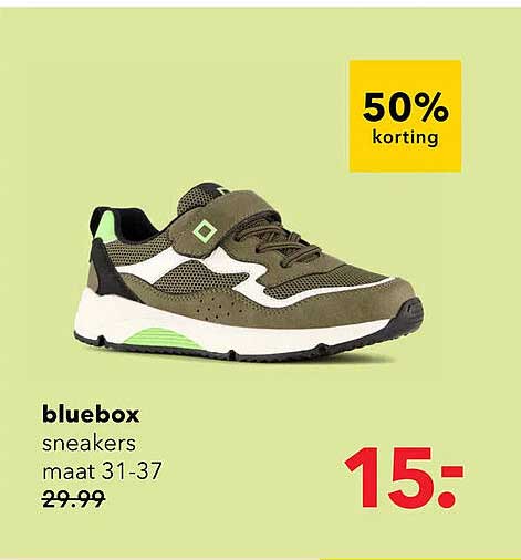 bluebox sneakers maat 31-37 50% korting