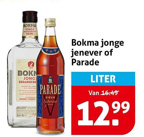 Bokma jonge jenever of Parade LITER
