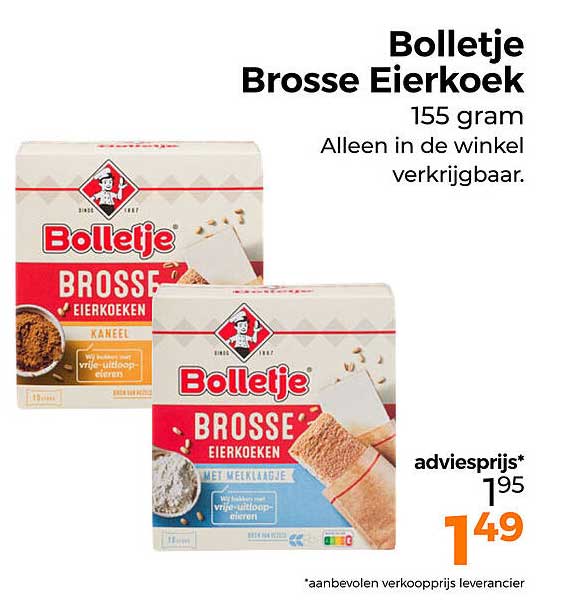 Bolletje Brosse Eierkoek 155 gram