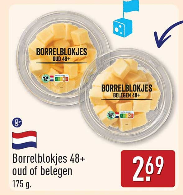 Borrelblokjes 48+ oud of belegen