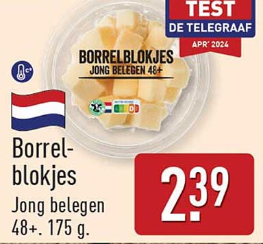 Borrelblokjes Jong belegen 48+ 175 g