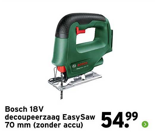 Bosch 18V decoupeerzaag EasySaw 70 mm (zonder accu)