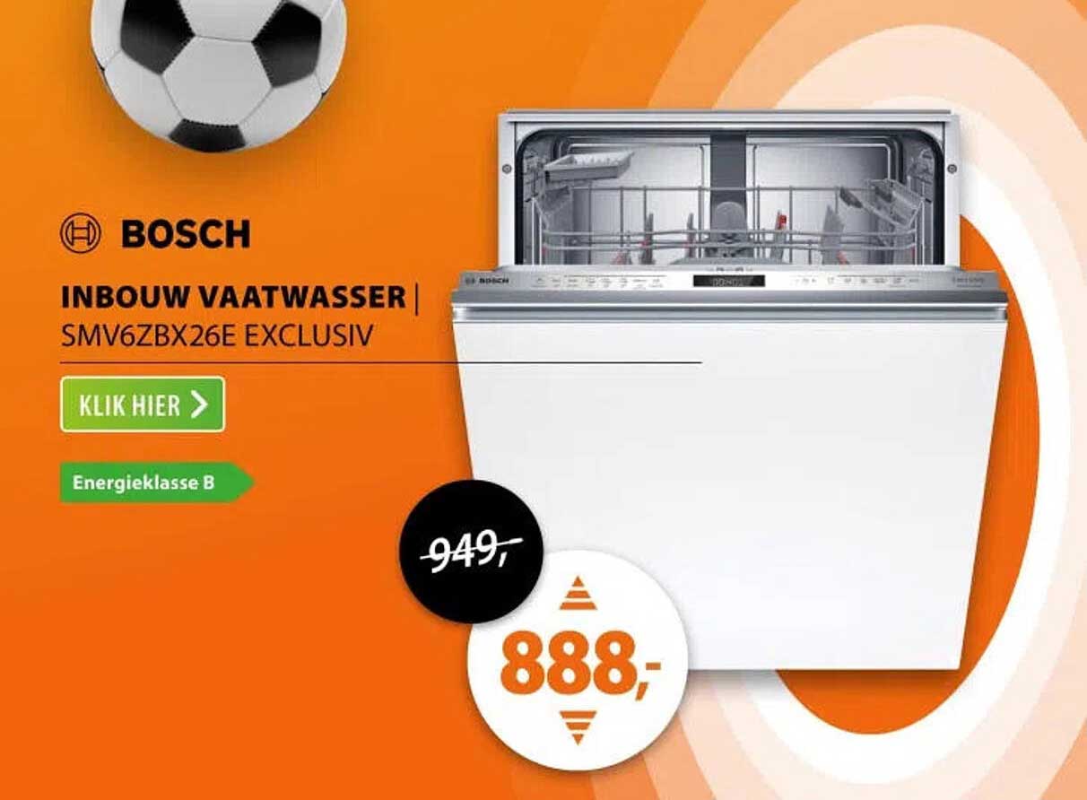 BOSCH INBOUW VAATWASSER SMV6ZBX26E EXCLUSIV