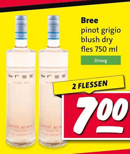 Bree pinot grigio blush dry fles 750 ml 2 flessen