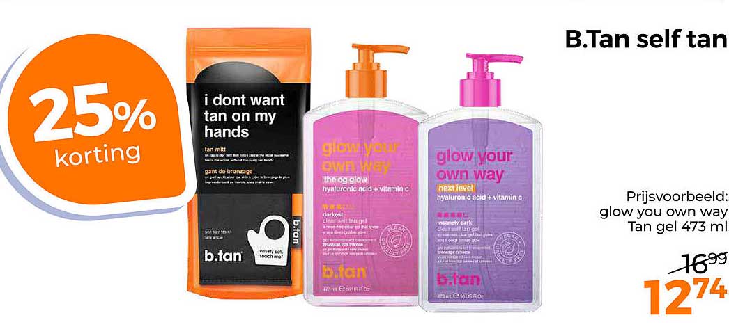 B.Tan self tan 25% korting