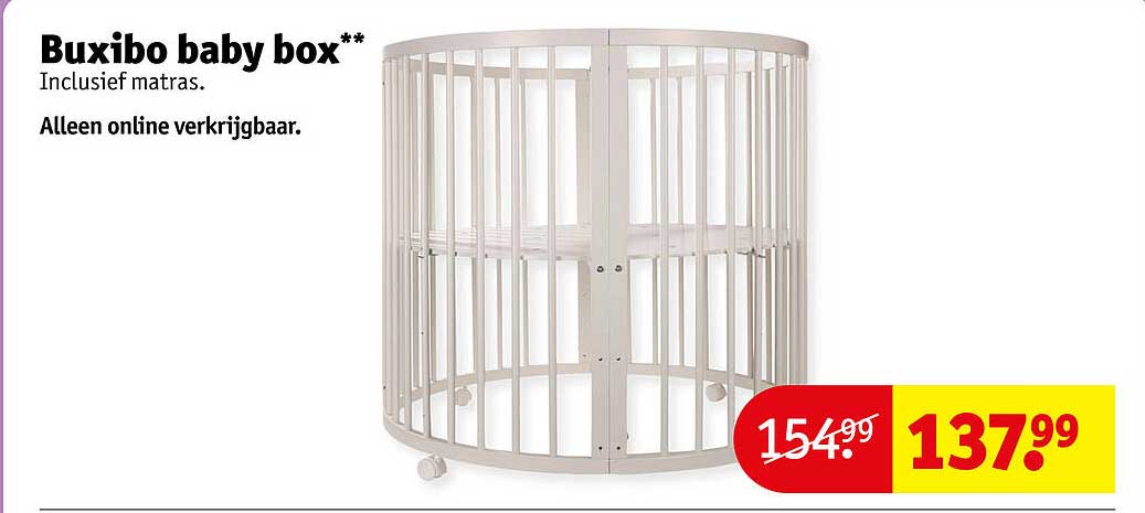 Buxibo baby box** Inclusief matras. Alleen online verkrijgbaar.