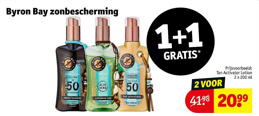 Byron Bay zonbescherming 1+1 GRATIS*