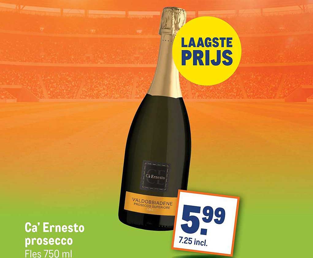 Ca' Ernesto prosecco Fles 750 ml