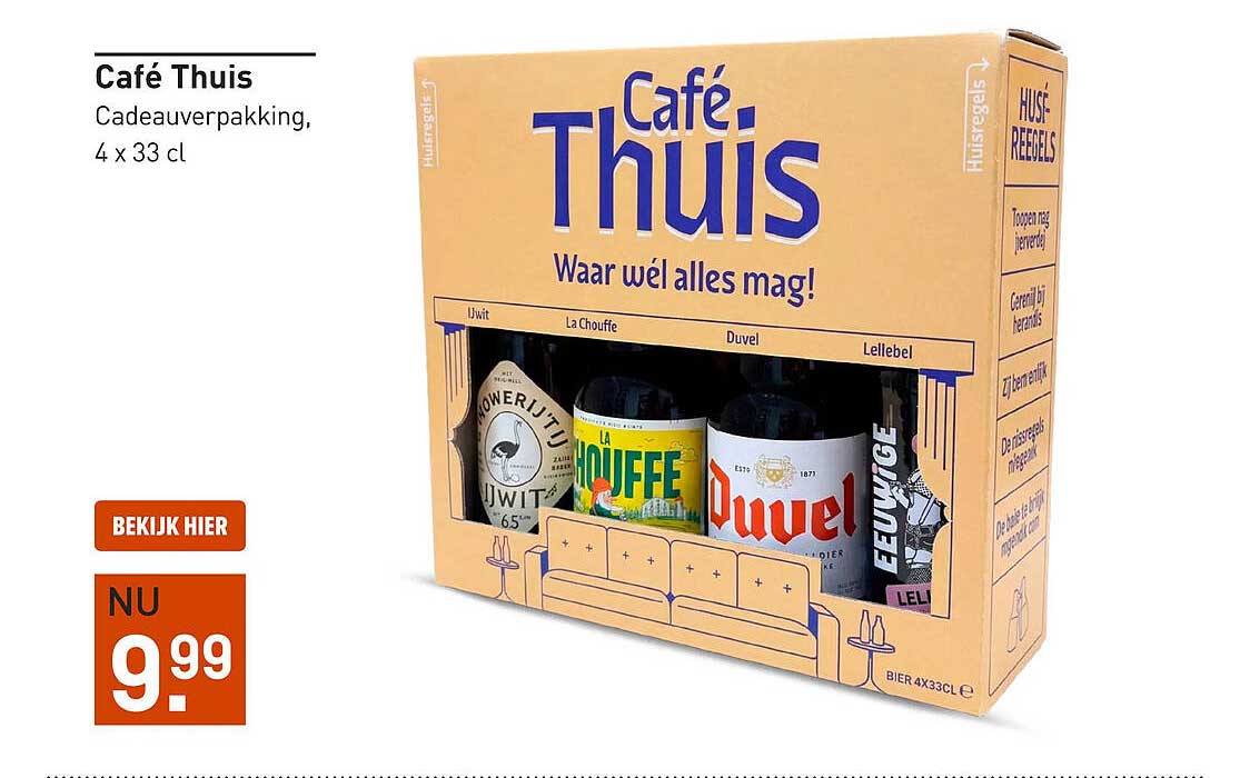Café Thuis Cadeauverpakking, 4 x 33 cl