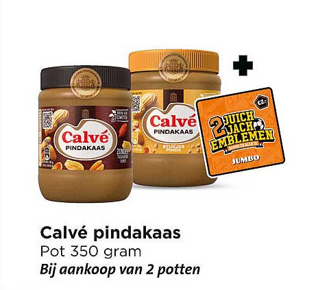 Calvé pindakaas Pot 350 gram Bij aankoop van 2 potten