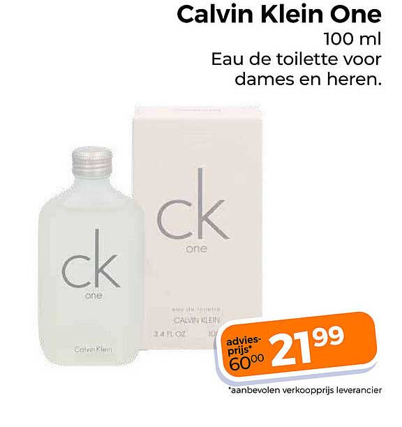 Calvin Klein One 100 ml Eau de toilette voor dames en heren.