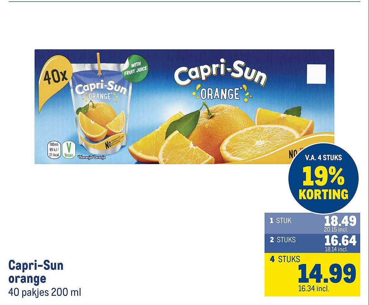 Capri-Sun orange 40 pakjes 200 ml