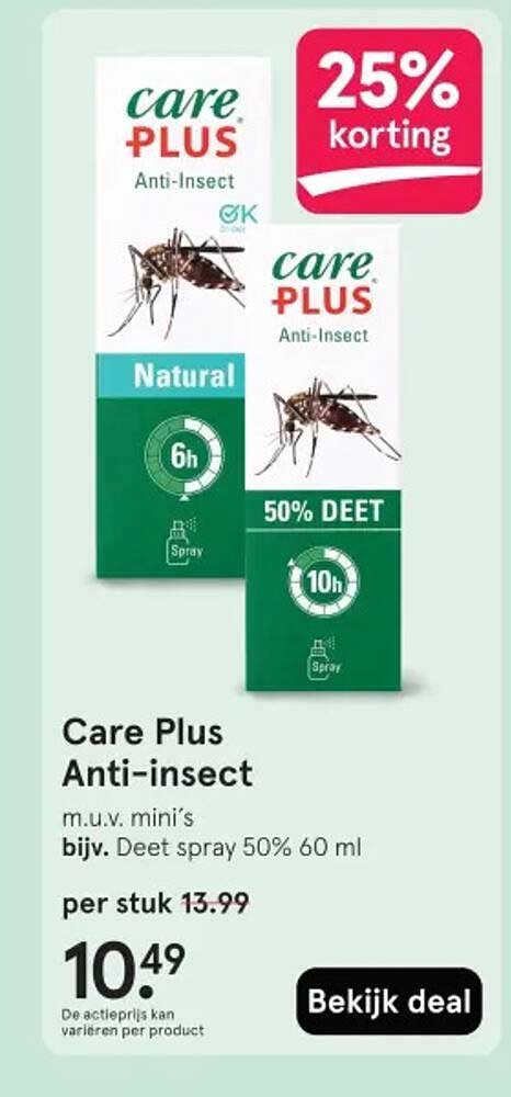 Care Plus Anti-insect 25% korting