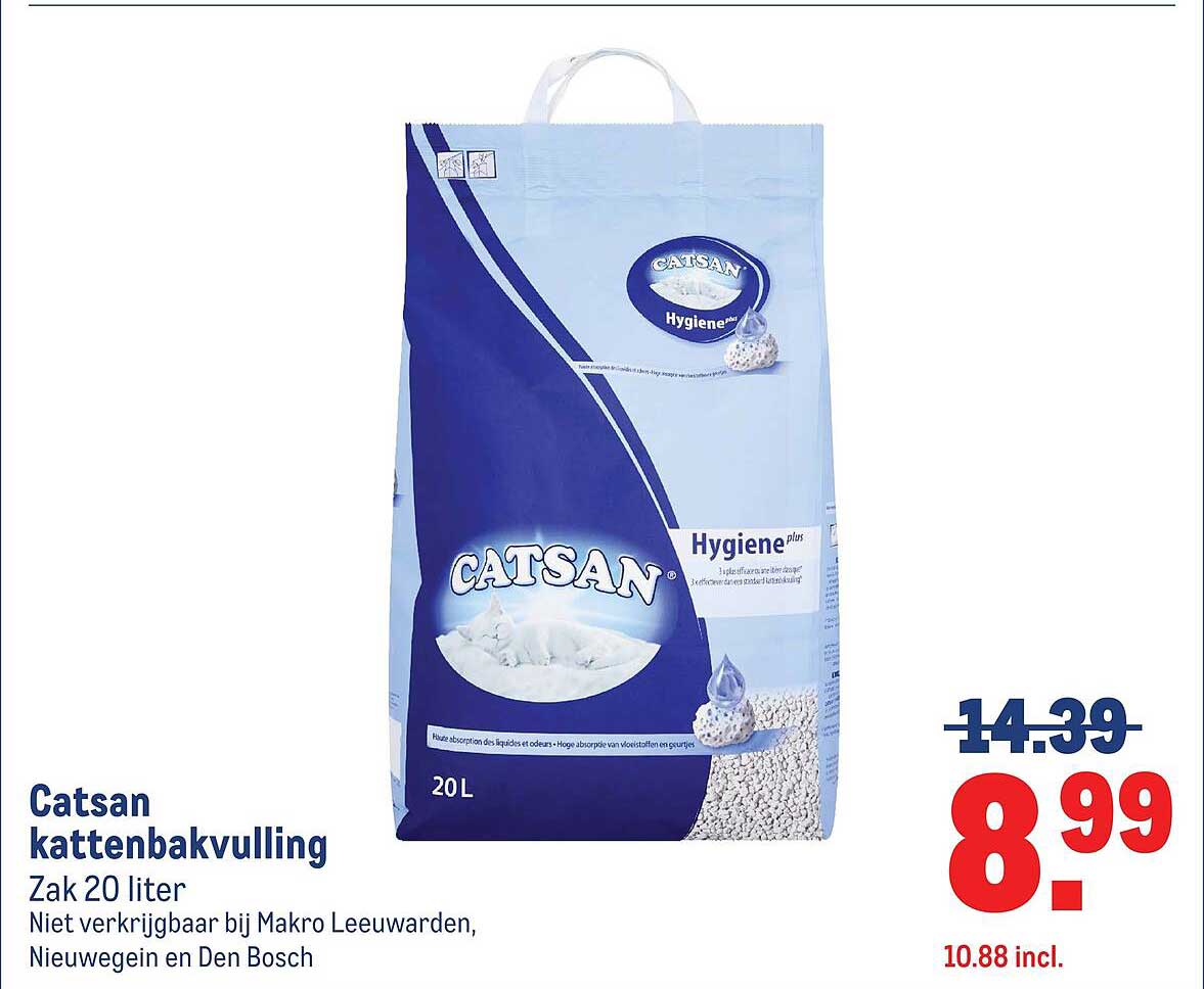 Catsan kattenbakvulling Zak 20 liter