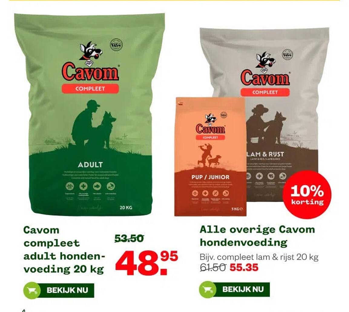 Cavom compleet adult hondenvoeding 20 kg