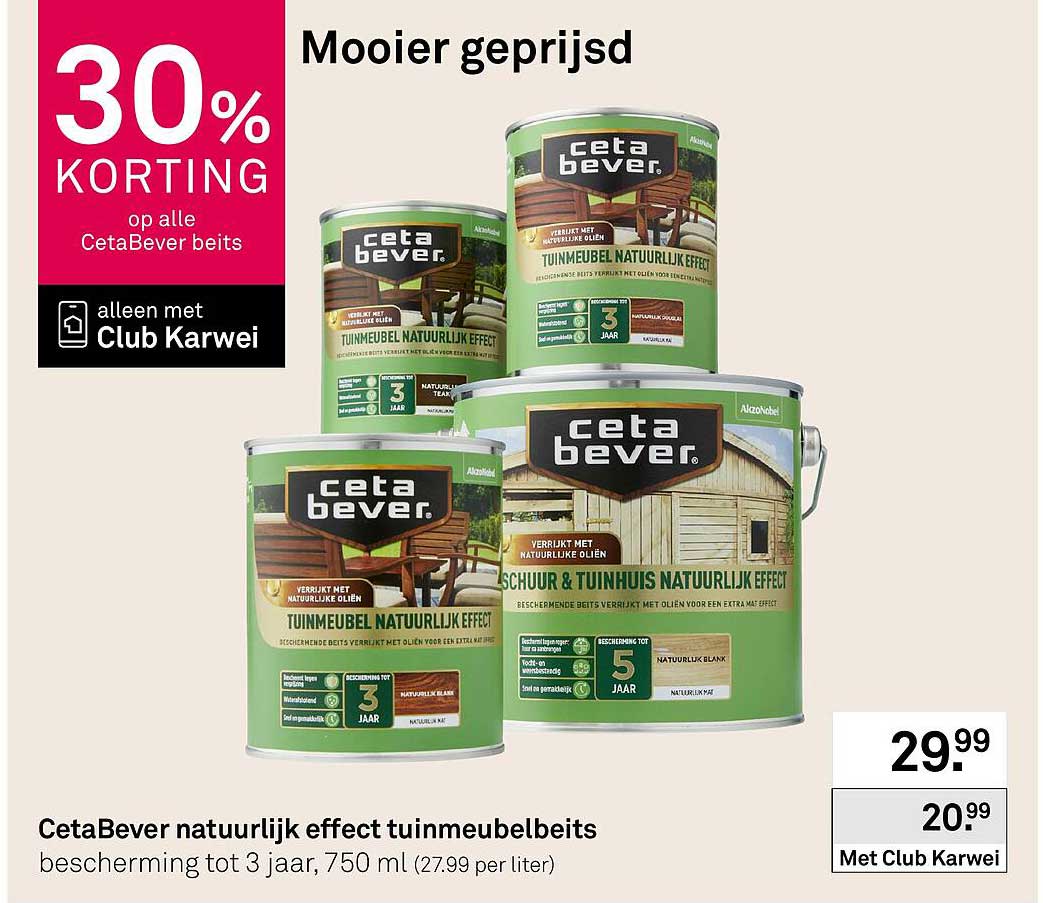 CetaBever natuurlijk effect tuinmeubelbeits