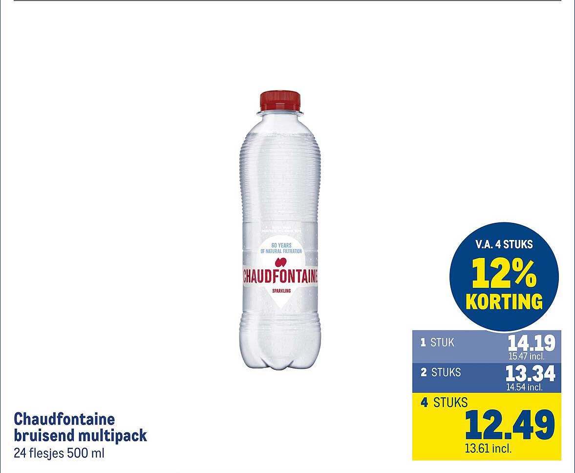 Chaudfontaine bruisend multipack 24 flesjes 500 ml