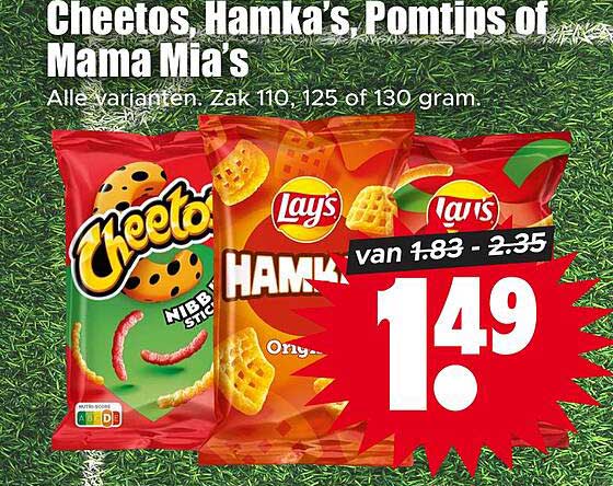 Cheetos, Hamka's, Pomtips of Mama Mia's