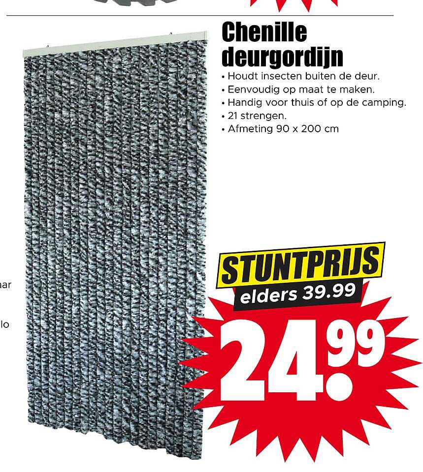Chenille deurgordijn