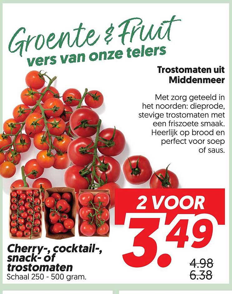 Cherry-, cocktail-, snack- of trostomaten