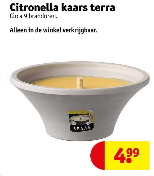 Citronella kaars terra