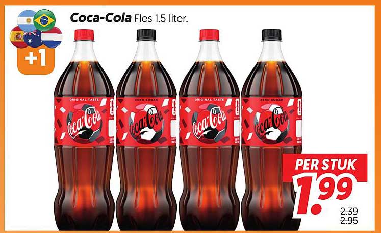 Coca-Cola Fles 1.5 liter +1