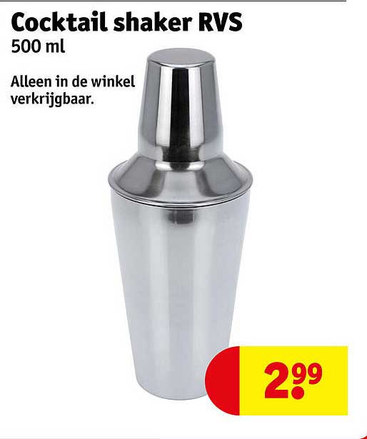 Cocktail shaker RVS 500 ml