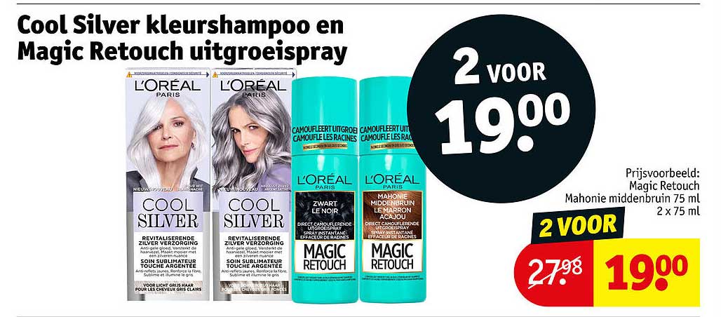 Cool Silver kleurshampoo en Magic Retouch uitgroeispray