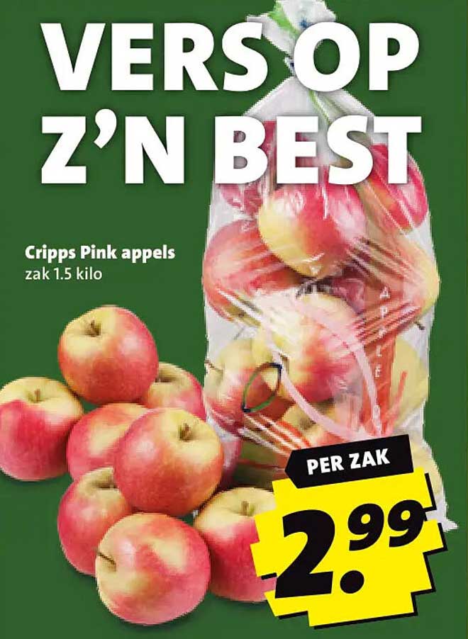 Cripps Pink appels zak 1.5 kilo