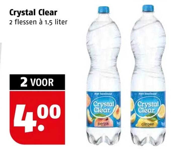 Crystal Clear 2 flessen à 1,5 liter