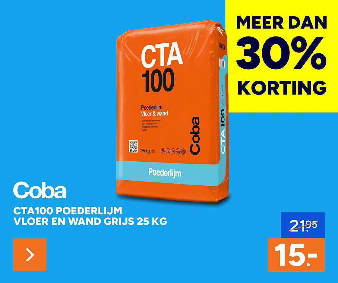 CTA100 POEDERLIJM VLOER EN WAND GRIJS 25 KG