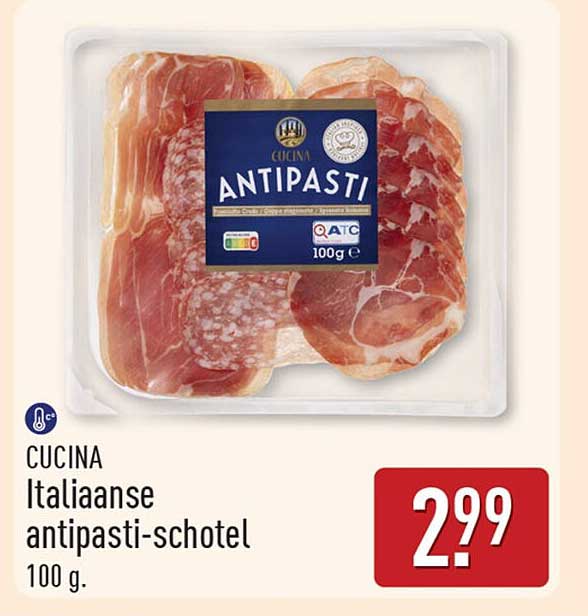 CUCINA Italiaanse antipasti-schotel 100 g.