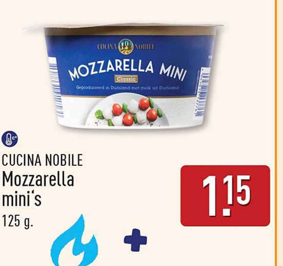 Cucina Nobile Mozzarella mini's 125 g.