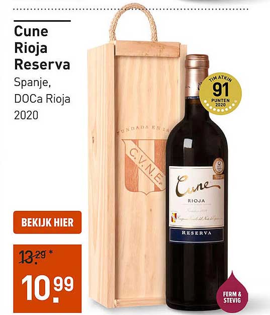Cune Rioja Reserva Spanje, DOCa Rioja 2020