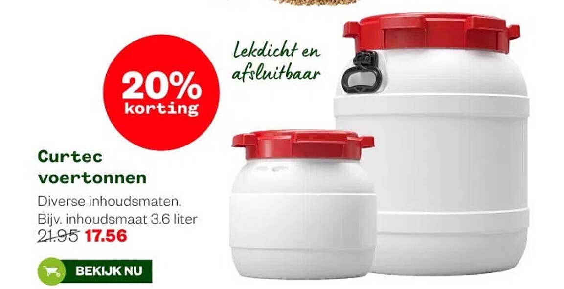 Curtec voertonnen 20% korting
