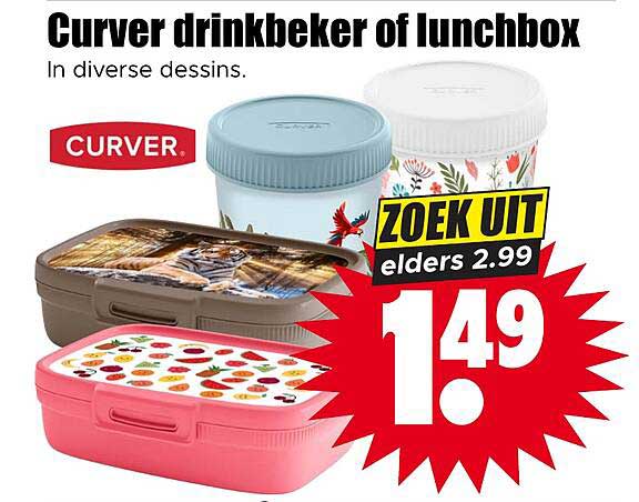 Curver drinkbeker of lunchbox