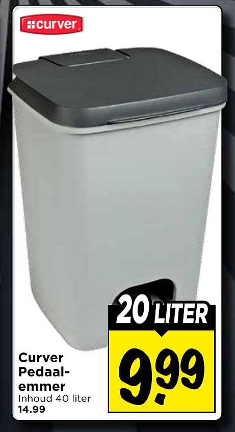 Curver Pedaal emmer Inhoud 40 liter 20 liter