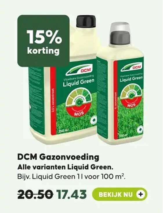 DCM Gazonvoeding Alle varianten Liquid Green
