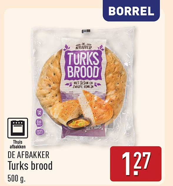 De Afbakker Turks brood 500 g.