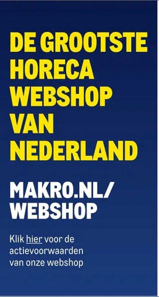 DE GROOTSTE HORECA WEBSHOP VAN NEDERLAND