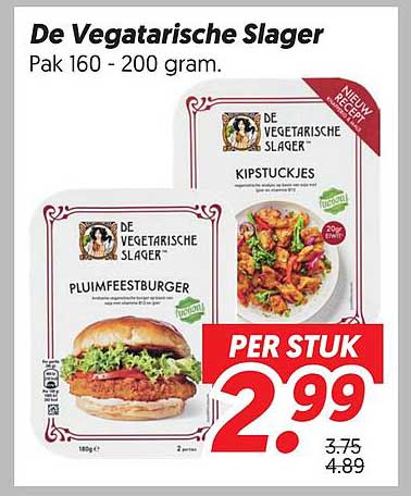 De Vegetarische Slager Pak 160 - 200 gram