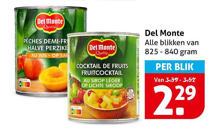 Del Monte Alle blikken van 825 - 840 gram