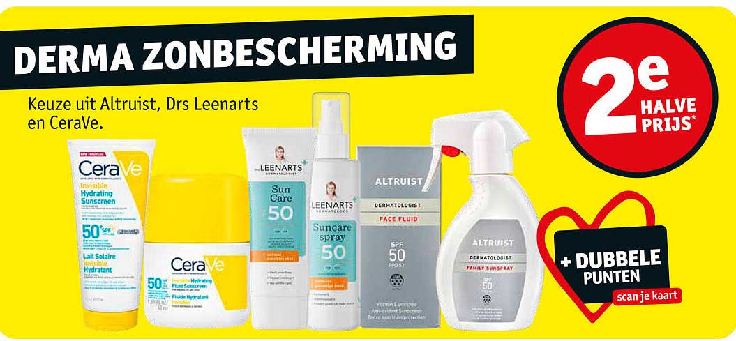 DERMA ZONBESCHERMING 2e halve prijs