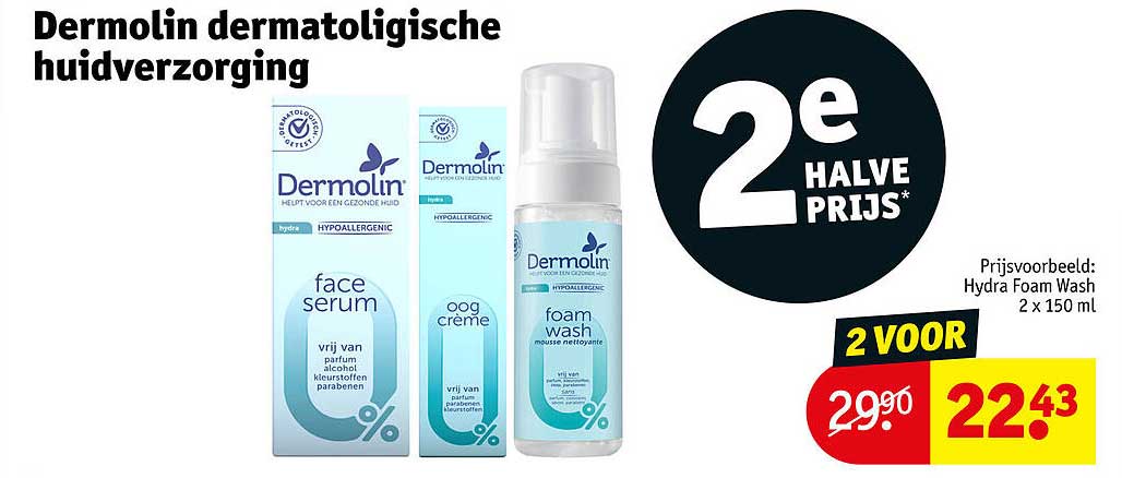 Dermolin dermatologische huidverzorging 2e halve prijs