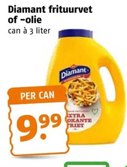 Diamant frituurvet of -olie can à 3 liter