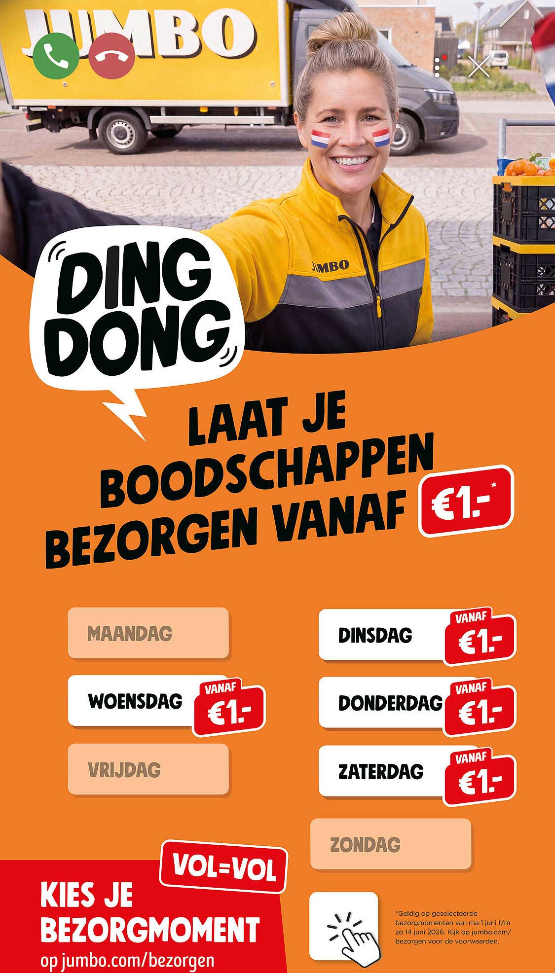 DING DONG LAAT JE BOODSCHAPPEN BEZORGEN VANAF €1,-